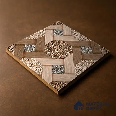 Parking Floor Tile TL 07552 Chestnut Drift | 16 x 16 inch | Anti Skid Matte Finish Heavy Duty Vitrified Tile - 12 mm | Suitable For Outdoor, Terrace, Balcony | Pattern Alignment May Vary | 2-3 mm Spacer is Mandatory