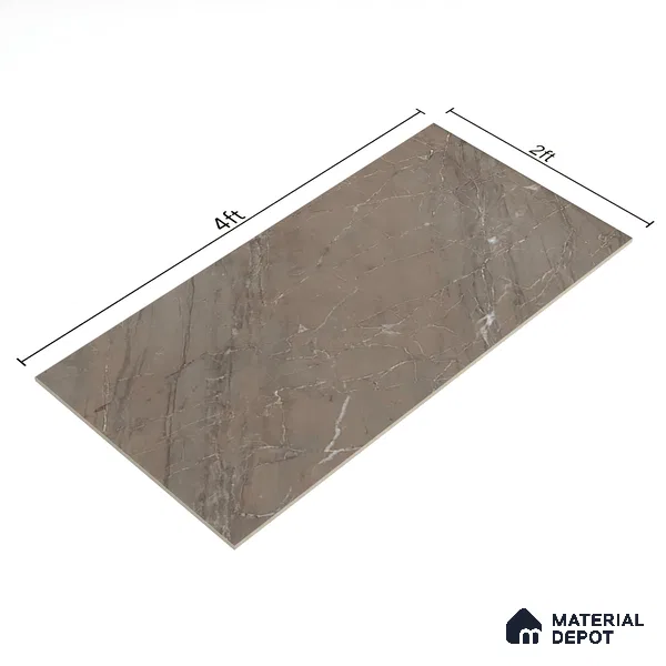 Marble Floor & Wall Tile TL 05616 Choco Polenta 4 ft x 2 ft Matte Finish Vitrified Tile - 9 mm