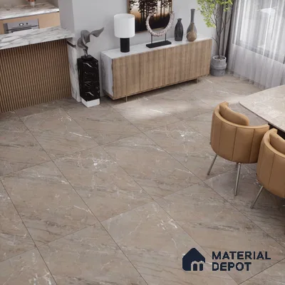 Marble Floor & Wall Tile TL 05616 Choco Polenta 4 ft x 2 ft Matte Finish Vitrified Tile - 9 mm