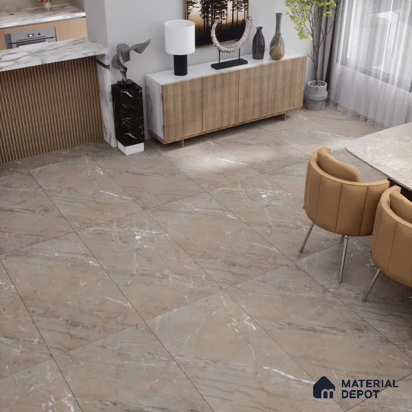 Marble Floor & Wall Tile TL 05616 Choco Polenta 4 ft x 2 ft Matte Finish Vitrified Tile - 9 mm
