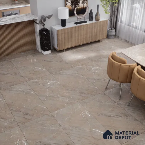 Marble Floor & Wall Tile TL 05616 Choco Polenta 4 ft x 2 ft Matte Finish Vitrified Tile - 9 mm
