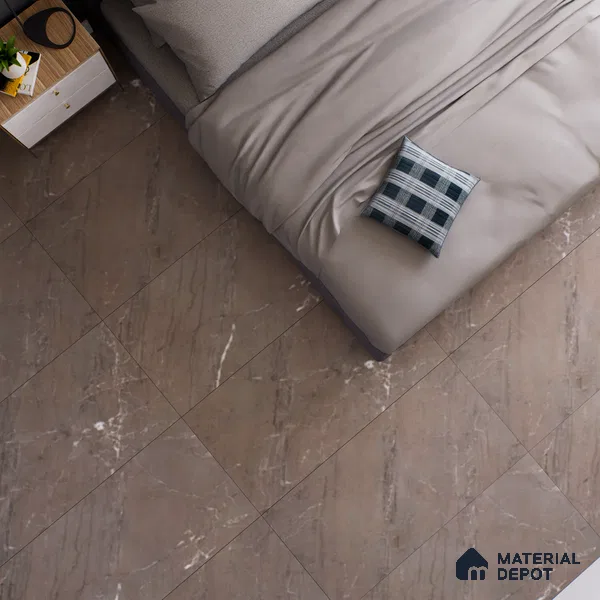 Marble Floor & Wall Tile TL 05616 Choco Polenta 4 ft x 2 ft Matte Finish Vitrified Tile - 9 mm