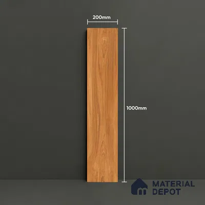TL 02986 Chocolate Brown 39 x 8 inch Matte Finish Porcelain Floor & Wall Plank Tile - 9.5 mm | 2-3 mm Spacer is Mandatory
