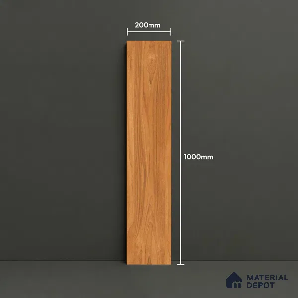 TL 02986 Chocolate Brown 39 x 8 inch Matte Finish Porcelain Floor & Wall Plank Tile - 9.5 mm | 2-3 mm Spacer is Mandatory