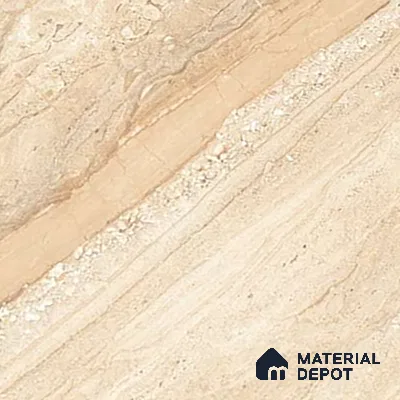 Marble Floor & Wall Tile TL 02205 Chrism Cream 4 ft x 2 ft Glossy Finish Vitrified Tile - 9 mm (Random 5)