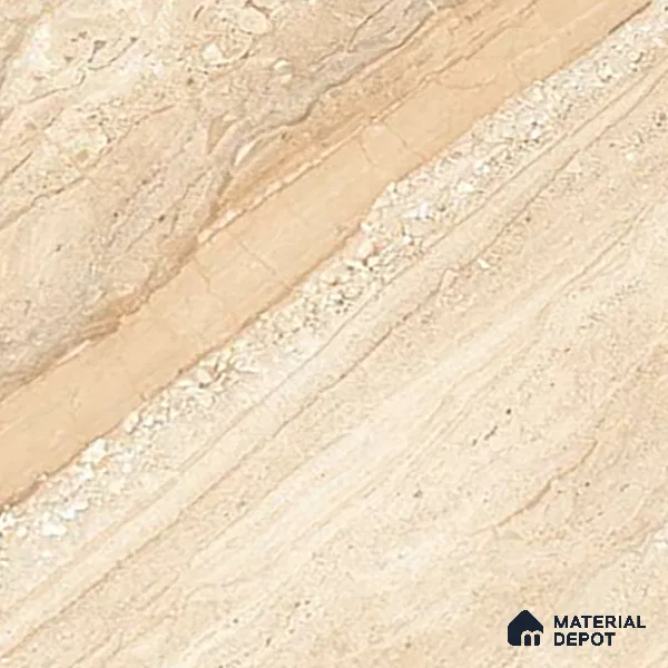 Marble Floor & Wall Tile TL 02205 Chrism Cream 4 ft x 2 ft Glossy Finish Vitrified Tile - 9 mm (Random 5)