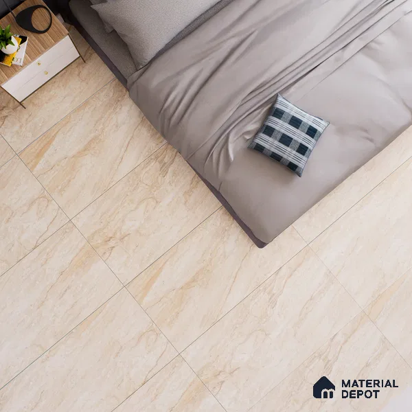 Marble Floor & Wall Tile TL 02205 Chrism Cream 4 ft x 2 ft Glossy Finish Vitrified Tile - 9 mm (Random 5)