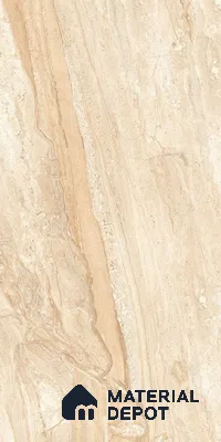 Marble Floor & Wall Tile TL 02205 Chrism Cream 4 ft x 2 ft Glossy Finish Vitrified Tile - 9 mm (Random 5)