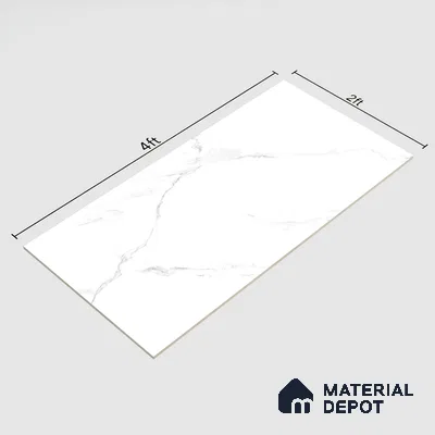 Marble Floor & Wall Tile TL 00950 Circle Satuario 4 ft x 2 ft Glossy Finish Vitrified Tile - 9 mm | Suitable For living Room, Bedroom, Bathroom (Sample)