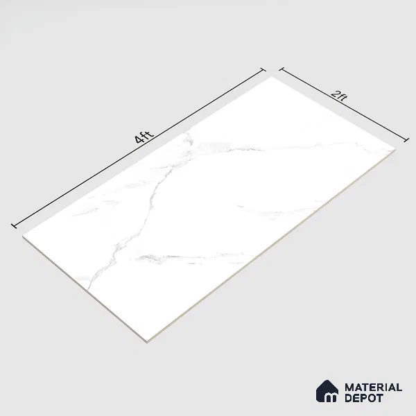 Marble Floor & Wall Tile TL 00950 Circle Satuario 4 ft x 2 ft Glossy Finish Vitrified Tile - 9 mm | Suitable For living Room, Bedroom, Bathroom (Sample)