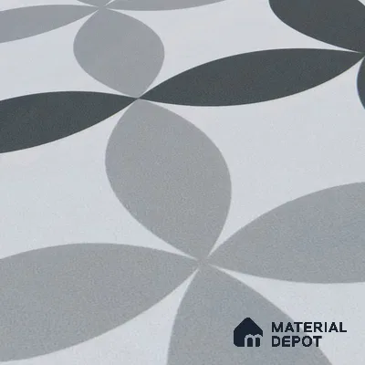 Moroccan Wall & Floor Tile TL 04958 Marrakech Rangoli Greyshades 1 ft x 1 ft Ceramic Matte Finish - 9 mm | Suitable for Bathroom, Kitchen, Balcony | Please Expect a Slight Variation of Pattern (Sample)