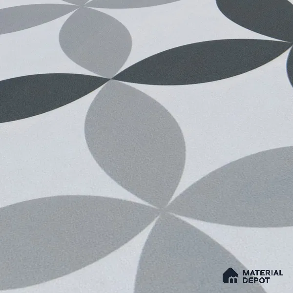 Moroccan Wall & Floor Tile TL 04958 Marrakech Rangoli Greyshades 1 ft x 1 ft Ceramic Matte Finish - 9 mm | Suitable for Bathroom, Kitchen, Balcony | Please Expect a Slight Variation of Pattern (Sample)