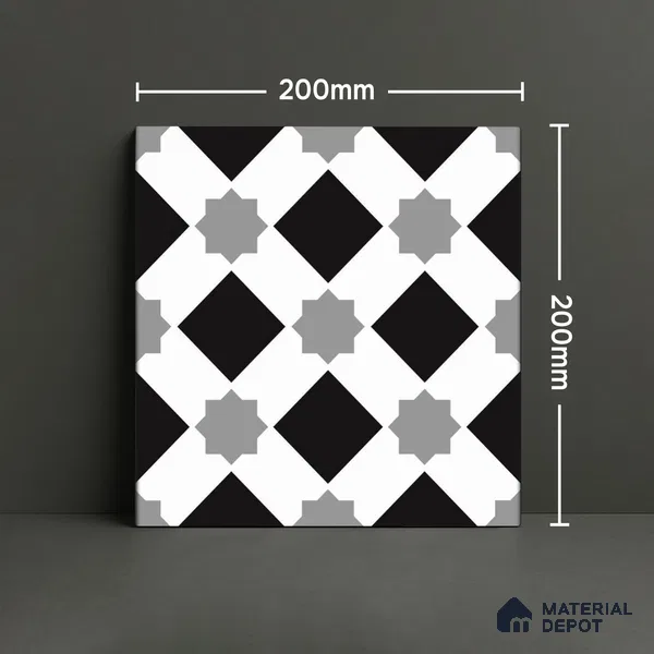 TL 03726 B Matrix 200x200 mm Matte Finish Ceramic Wall & Floor Subway Tile - 10 mm (Sample)