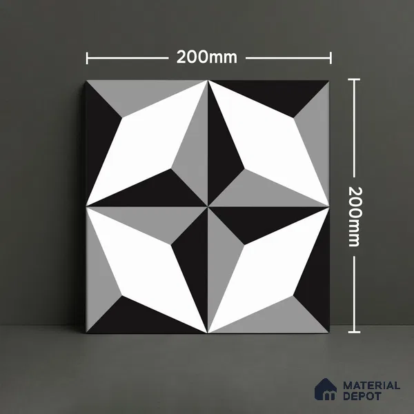 TL 03726 G Monoline 200x200 mm Matte Finish Ceramic Wall & Floor Subway Tile - 10 mm (Sample)