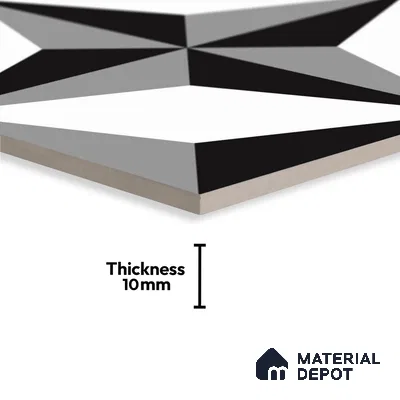 TL 03726 G Monoline 200x200 mm Matte Finish Ceramic Wall & Floor Subway Tile - 10 mm (Sample)
