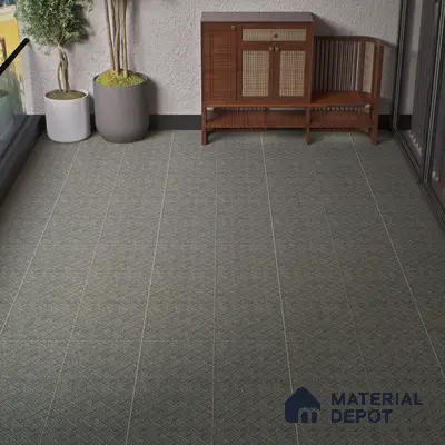 Parking Floor Tile TL 07562 Cloud Harbor | 16 x 16 inch | Anti Skid Matte Finish Heavy Duty Vitrified Tile - 12 mm | Suitable For High Traffic Areas, Terrace, Balcony | Pattern Alignment May Vary | 2-3 mm Spacer is Mandatory