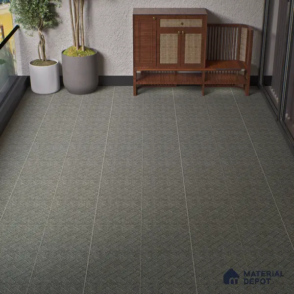 Parking Floor Tile TL 07562 Cloud Harbor | 16 x 16 inch | Anti Skid Matte Finish Heavy Duty Vitrified Tile - 12 mm | Suitable For High Traffic Areas, Terrace, Balcony | Pattern Alignment May Vary | 2-3 mm Spacer is Mandatory