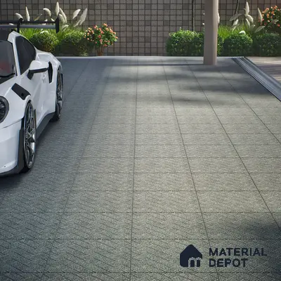Parking Floor Tile TL 07562 Cloud Harbor | 16 x 16 inch | Anti Skid Matte Finish Heavy Duty Vitrified Tile - 12 mm | Suitable For High Traffic Areas, Terrace, Balcony | Pattern Alignment May Vary | 2-3 mm Spacer is Mandatory