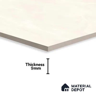 Marble Floor & Wall Tile TL 00677 Cloudy White Glossy Finish 4 ft x 2 ft Vitrified Tile - 9 mm | Suitable For living Room, Bedroom, Bathroom