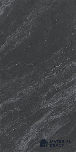 Marble Floor & Wall Tile | TL 00678 Coal Black 4 ft x 2 ft Matte Finish Full Body Vitrified Tile - 9 mm | Suitable For Living Room, Bedroom, Dining Area (Sample)