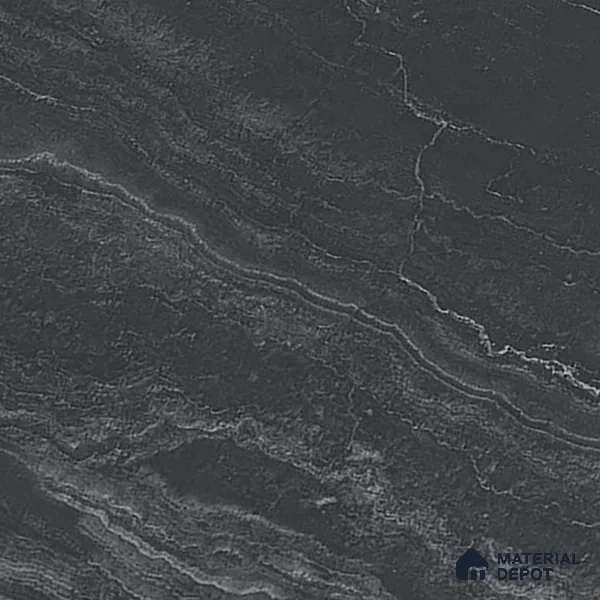 Marble Floor & Wall Tile | TL 00678 Coal Black 4 ft x 2 ft Matte Finish Full Body Vitrified Tile - 9 mm | Suitable For Living Room, Bedroom, Dining Area (Sample)