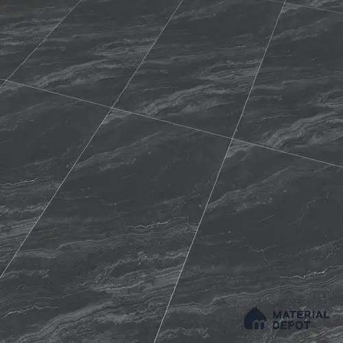 Marble Floor & Wall Tile | TL 00678 Coal Black 4 ft x 2 ft Matte Finish Full Body Vitrified Tile - 9 mm | Suitable For Living Room, Bedroom, Dining Area