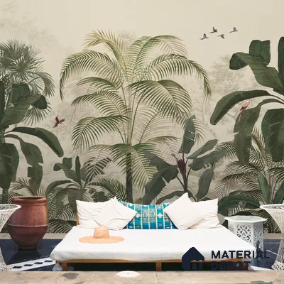 Coastal Life, Tropical Theme Wallpaper, Customised Sukoon Series Handmade Tropical Design (Customised Size Wallpaper)