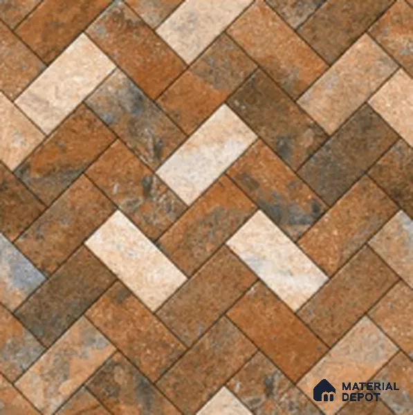 Budget Friendly Stone Look Value for Money Parking  Floor Tile 16 x 16 inch | TL 00661 | Vitrified Matte Finish Tile - 12 mm | Suitable For Parking, Outdoor, Balcony & Terrace | Pattern Alignment May Vary | 2-3 mm Spacer is Mandatory