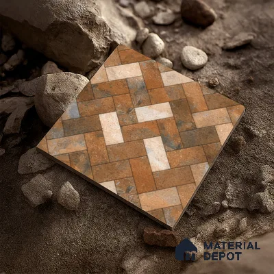 Budget Friendly Stone Look Value for Money Parking  Floor Tile 16 x 16 inch | TL 00661 | Vitrified Matte Finish Tile - 12 mm | Suitable For Parking, Outdoor, Balcony & Terrace | Pattern Alignment May Vary | 2-3 mm Spacer is Mandatory