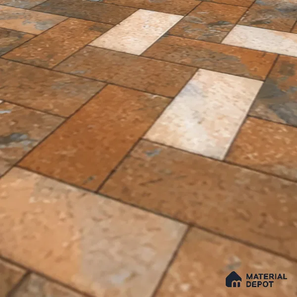 Budget Friendly Stone Look Value for Money Parking  Floor Tile 16 x 16 inch | TL 00661 | Vitrified Matte Finish Tile - 12 mm | Suitable For Parking, Outdoor, Balcony & Terrace | Pattern Alignment May Vary | 2-3 mm Spacer is Mandatory