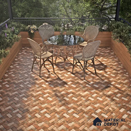 Budget Friendly Stone Look Value for Money Parking Floor Tile 16 x 16 inch | TL 00661 | Vitrified Matte Finish Tile - 12 mm | Suitable For Parking, Outdoor, Balcony & Terrace | Pattern Alignment May Vary | 2-3 mm Spacer is Mandatory