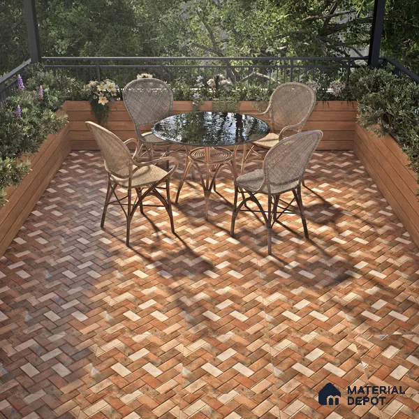Budget Friendly Stone Look Value for Money Parking  Floor Tile 16 x 16 inch | TL 00661 | Vitrified Matte Finish Tile - 12 mm | Suitable For Parking, Outdoor, Balcony & Terrace | Pattern Alignment May Vary | 2-3 mm Spacer is Mandatory