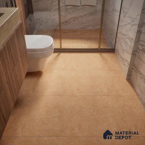 Stone Wall & Floor Tile TL 00577 Cocoa Brown 2 ft x 2 ft Matte Finish Digital Porcelain Tile - 9.5 mm