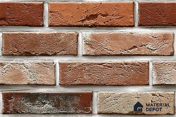 Brick Wall Tile TL 05552 Cocoa Brown 450x300 mm Glossy Finish Ceramic Elevation Tile - 6 mm
