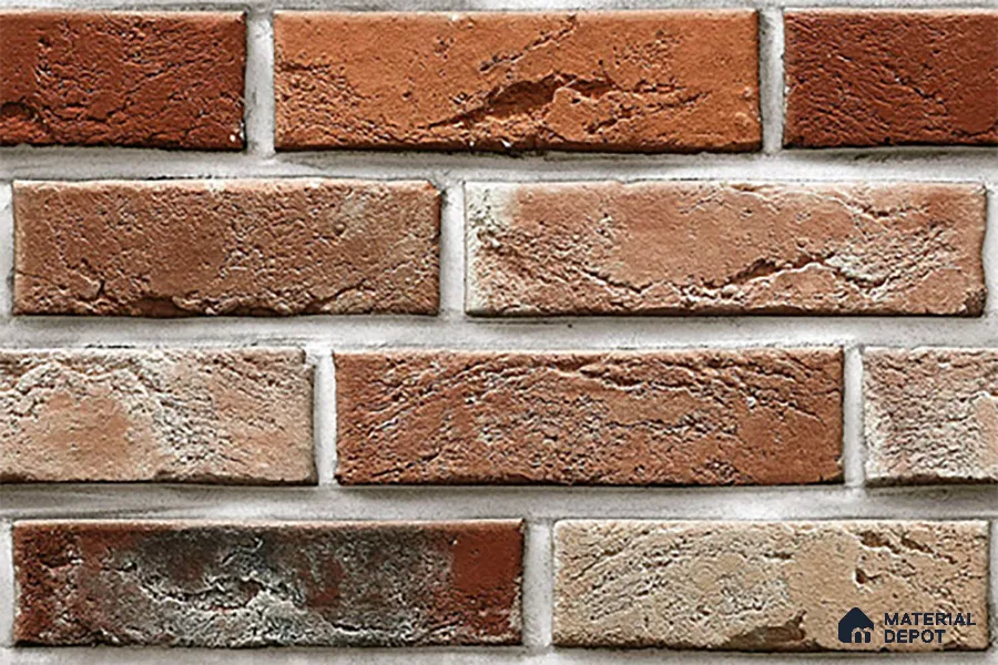 Brick Wall Tile TL 05552 Cocoa Brown 450x300 mm Glossy Finish Ceramic Elevation Tile - 6 mm