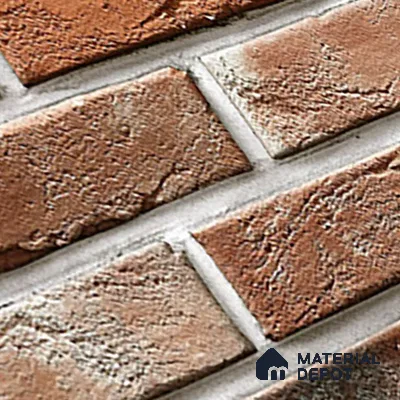 Brick Wall Tile TL 05552 Cocoa Brown 450x300 mm Glossy Finish Ceramic Elevation Tile - 6 mm