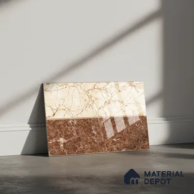 TL 01903 B Beige & Brown Highlighter 1 18 x 12 inch Glossy Finish Ceramic Wall Tile - 6 mm
