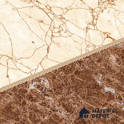 TL 01903 B Beige & Brown Highlighter 1 18 x 12 inch Glossy Finish Ceramic Wall Tile - 6 mm