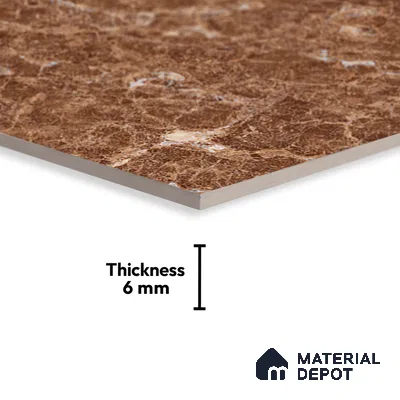 TL 01903 A Cocoa Brown Dark 18 x 12 inch Glossy Finish Ceramic Wall Tile - 6 mm