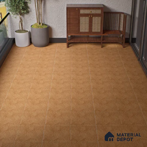 Parking Floor Tile TL 07555 Cocoa Ember | 16 x 16 inch | Anti Skid Matte Finish Heavy Duty Vitrified Tile - 12 mm | Suitable For Outdoor, Terrace, Balcony | Pattern Alignment May Vary | 2-3 mm Spacer is Mandatory