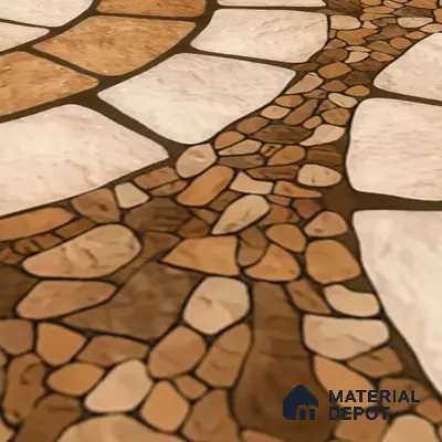 Budget Friendly Stone Look Value for Money Parking  Floor Tile 16 x 16 inch | TL 00659 | Vitrified Matte Finish Tile - 12 mm | Suitable For Parking, Outdoor, Balcony & Terrace | Pattern Alignment May Vary | 2-3 mm Spacer is Mandatory
