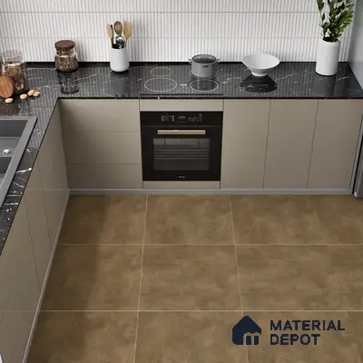 Stone Wall & Floor Tile TL 00563 Coffee Brown 2 ft x 2 ft Matte Finish Digital Porcelain Tile - 9.5 mm