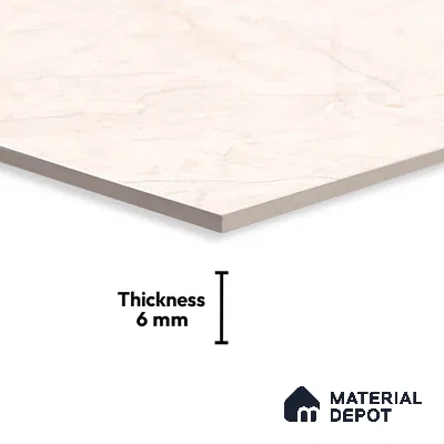 TL 01900 C Buttercream Light 18 x 12 inch Glossy Finish Ceramic Wall Tile - 6 mm