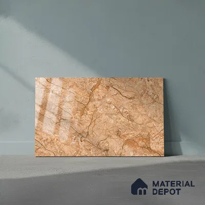 TL 01900 A Coffee Brown Dark 18 x 12 inch Glossy Finish Ceramic Wall Tile - 6 mm