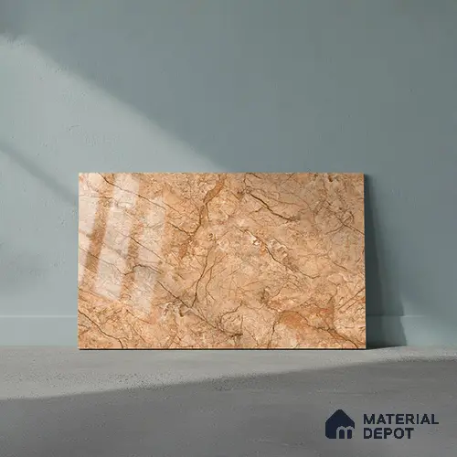 TL 01900 A Coffee Brown Dark 18 x 12 inch Glossy Finish Ceramic Wall Tile - 6 mm