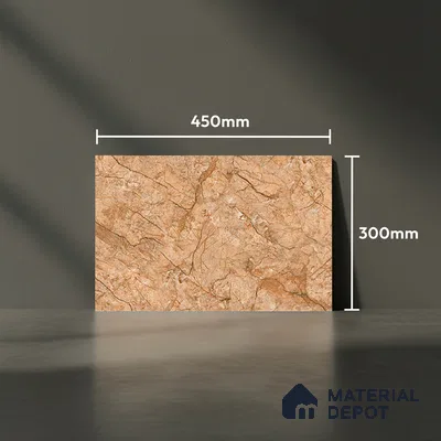 TL 01900 A Coffee Brown Dark 18 x 12 inch Glossy Finish Ceramic Wall Tile - 6 mm