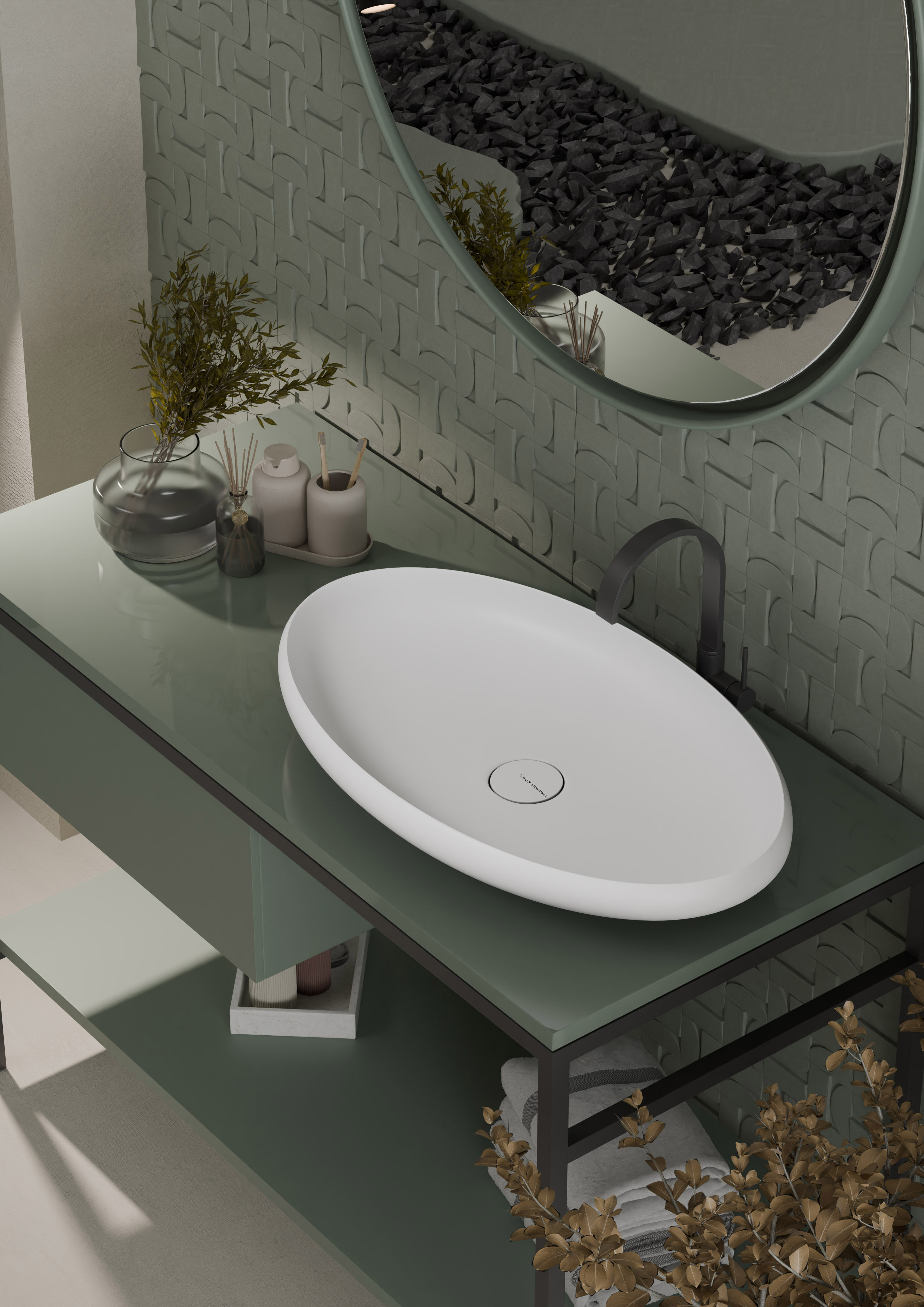 Colorado Solid White Translucent Basin BS 00217 600 x 400 mm Artificial Stone Acrylic Body Stain Free Designer Basin - 120 mm | Suitable For Bathroom, Vanity & Utility Areas