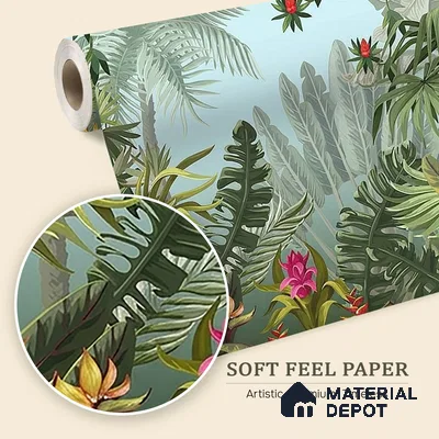 701311 - Colorful Tropical Theme Jhurmut Wallpapers, Customised Indrani Series Soft Feel Tropical Design (Customised Size Wallpaper )