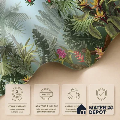 701311 - Colorful Tropical Theme Jhurmut Wallpapers, Customised Indrani Series Soft Feel Tropical Design (Customised Size Wallpaper )