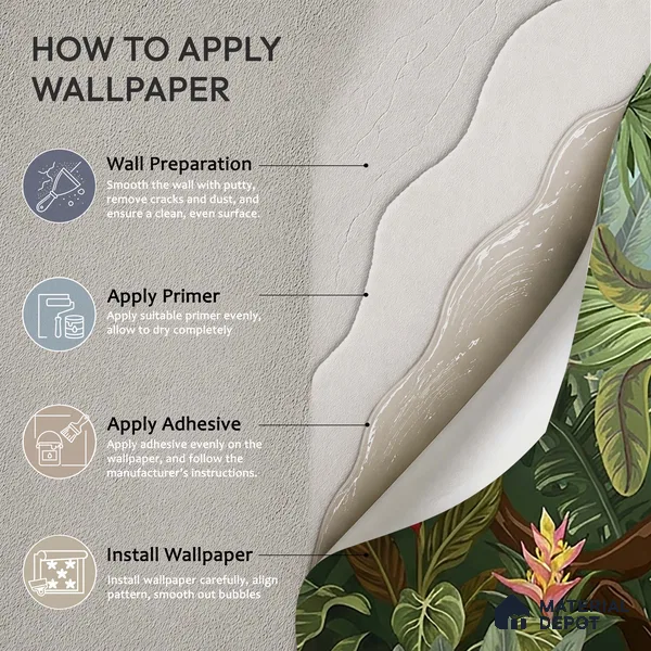 701311 - Colorful Tropical Theme Jhurmut Wallpapers, Customised Indrani Series Soft Feel Tropical Design (Customised Size Wallpaper )